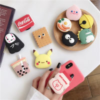 Universal Cute Cartoon Phone Stand Holder Matte Folding Finger Desk Stand Ring Grip Bear Cheese Smile Faceless Man Coca Big Eyes Live Accessories Hot Sale