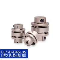 Cloweit Flexible Encoder Shaft Coupling D45L50 D45L35 Diaphragm Couple Joint to Screw Rod 6/6.35/8/10/12/15/18mm