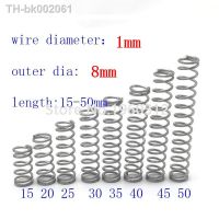 ✐❀ 10pcs wire diameter 1mm OD 8mm Stainless Steel Micro return Small Compression anti corrosion extension springs L 15-50