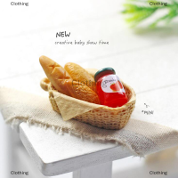 Clothing mother and baby 1PC 1:12ของเล่นอาหาร Jam Toast ตะกร้าอุปกรณ์เสริม dollshouse Miniature Accessories