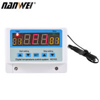 NANWEI 30A/AC110-220V L-ED ดิจิตอลตัวควบคุมอุณหภูมิอัจฉริยะเครื่องควบคุมความร้อนเครื่องทำความร้อนอุณหภูมิเย็นระบบควบคุมพร้อมเซนเซอร์