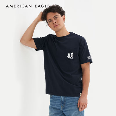 American Eagle | LINE FRIENDS Graphic T-Shirt เสื้อยืด ผู้ชาย กราฟฟิค ไลน์เฟรนด์  (EMTS 017-2672-001)