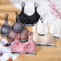 ❇♚✻ Bra For Women Chest-wrapped Letter Sling Sports Bras Vest Three Rows Three Buckles Bralette Beautiful Back Tube Top Underwear