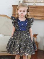 【jeansame dress】 PrincessGirls เลื่อม TutuMesh วันเกิดพรหมเด็กวัยหัดเดินเด็ก KidsWedding PartyChildren Baptism Gown