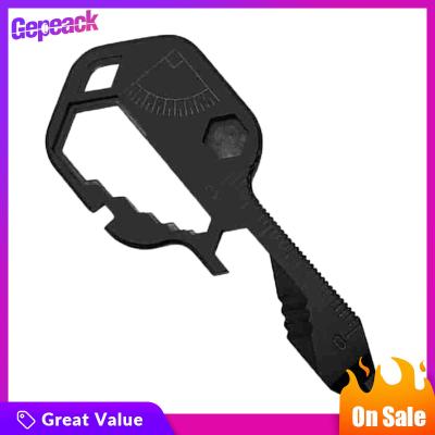 Gepeack สแตนเลสเครื่องมืออเนกประสงค์รูปกุญแจเครื่องมือที่เปิดขวดอุปกรณ์กระเป๋า