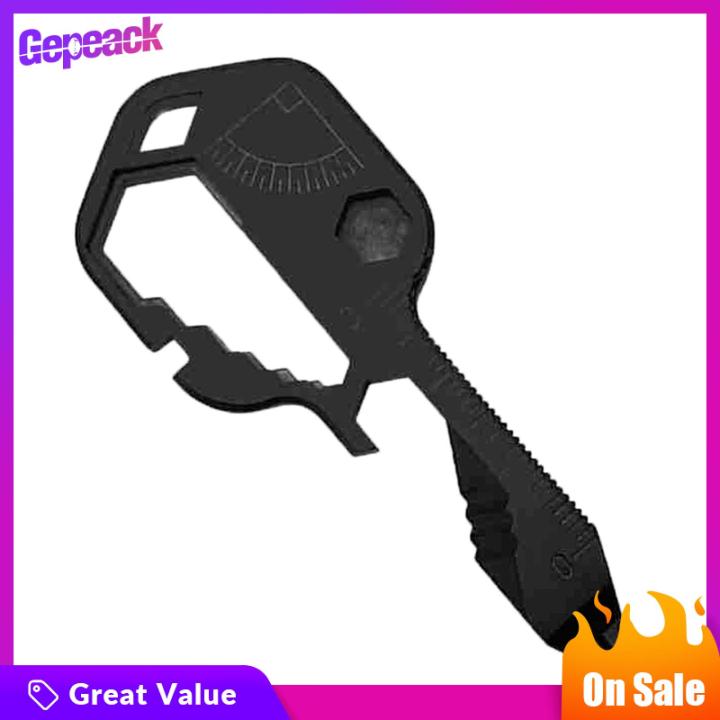 gepeack-สแตนเลสเครื่องมืออเนกประสงค์รูปกุญแจเครื่องมือที่เปิดขวดอุปกรณ์กระเป๋า