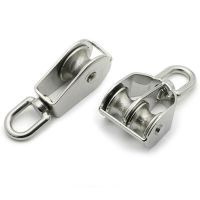 High efficiency Original hanging 304 stainless steel wire rope hanging pulley traction fixed pulley lifting pulley load bearing single M15-M100 double wheel