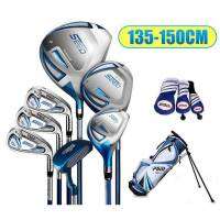 ชุดไม้กอล์ฟ PGM SEED BOY/GIRL GOLF with Bag Set 7pcs สีฟ้า (ส่วนสูง 135-150 cm.) JRTG005