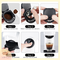 ? LECHU? อะแดปเตอร์แคปซูลแบบนำกลับมาใช้ใหม่ได้สำหรับแปลงกาแฟ DOLCE GUSTO ที่เข้ากันได้กับ Genio