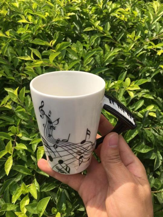 high-end-cups-dropshipping-คุณภาพสูง250ml-เครื่องดนตรีเซรามิก-handle-mug-แก้วกาแฟ-cup