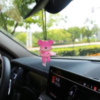 Car Pendant Decoration Anime Cute Woolen Bear Hanging Gadget Auto Interior Rearview Mirror Funny Kawaii Woman Accessorie Voiture