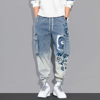 New Streetwear Hip Hop Cargo Pants Mens Jeans Casual Pants Elastic Harun Pants Joggers Pants In Autumn And Spring Men Clothing