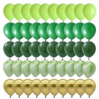 40pcs Marble Agate Green Metallic Gold Latex Balloons Jungle Safari Birthday Party Decoration Kid Toys Air Balls Condetti Ballon Balloons