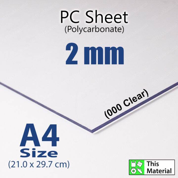 [ PC Sheet ] 2 mm A4 PC Sheet Polycarbonate Sheet | Lazada