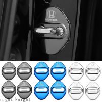 How New 4PCS Car Door Lock Cover Latch Case Stainless Steel Gate Lock Protection Cover for Honda CR-V Jade Civic Spirior URV Accord City Odyssey Fit Elysion VEZEL zhi