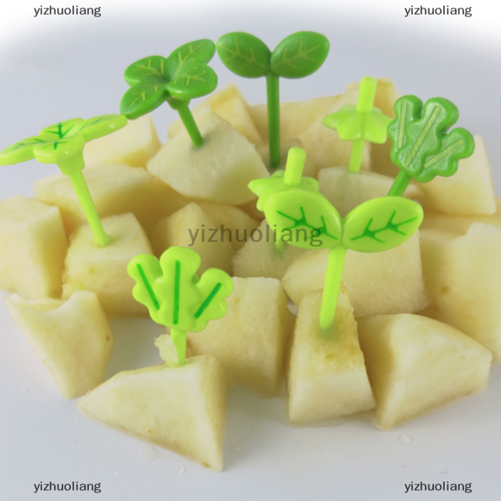 yizhuoliang-8ชิ้นผลไม้-vork-tandenstoker-bladeren-salade-มินิเค้กขนาดเล็กของ-vork-สำหรับเด็ก