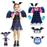 ชุดกระโปรงเด็กทรงเจ้าหญิงชุดคอสเพลย์แวมไพร์ Vampirina ดิสนีย์แต่งตัวเด็กชุดฮัลโลวีนเทศกาลคริสต์มาสงานปาร์ตี้แวมไพร์ปลอมตัว