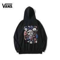 Vans ของแท้ 100% เสื้อกันหนาว เสื้อคาร์ดิแกน มีฮู้ด ผ้าฝ้าย พิมพ์ลายกราฟฟิติ ทรงหลวม แบบสวมหัว แนวสตรีท สําหรับผู้ชาย และผู้หญิง