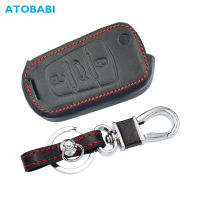 Leather Car Key Case For Great Wall C30 C20R Haval M4 3 Buttons Folding Remote Control Fob Cover Keychain Holder Protector Bag