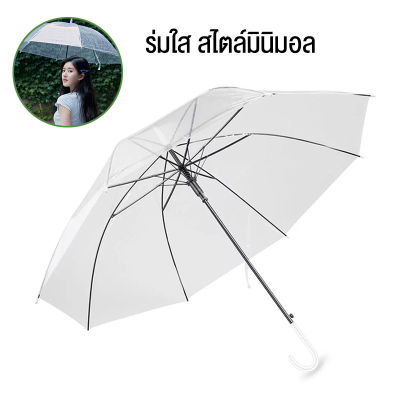 ร่มกันฝน ร่มใส ร่มพกพา ร่มพับแบบพกพา ร่มกันฝนด้ามยาว ร่มโปร่งใส สวย ทนทาน Umbrella Ivvy