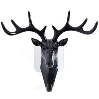 Wall Hook Retro Deer Head Antlers Elephant Key Chain Hanging In The Door Hat Display Rack Hanger Room Decoration. Picture Hangers Hooks