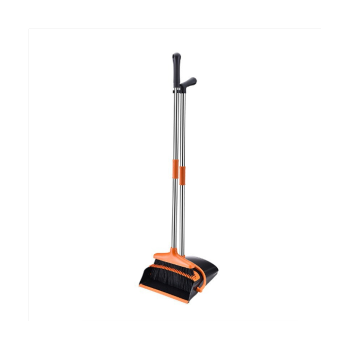 1 Set Broom and Dustpan Set Standing Dustpan Dustpan with 52inch Long Handle Broom Combo Set