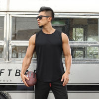 M-3XL เสื้อกล้ามผู้ชาย เสื้อแขนกุด Mens Quick-Drying Plain Singlet Breathable Fitness Sports Sleeveless Tank Top