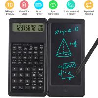 【cw】 Portable Calculator 12-Bit LCD Screen Science Smart Calculate Machine with Writing Board Tablet Digital Drawing With Stylus Pen