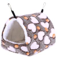 Hamster Hammock Bed Guinea House Bedding Cage Pet Warm Dwarf Cozy Toy Accessories Sleeping Rat Rabbit Hanging Hideout Cave Beds