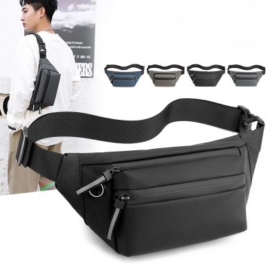 Men Waterproof Belt Bag Fashion Chest Pack Male Waterproof Waist Bag Outdoor Sports Fanny Pack Mens Travel Shoulder Bags Running Belt