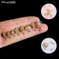 1Piece Stainless Steel Earring Trendy Women 39;s Earrings 2023 Ear Cuff Piercing Stud Earrings Fashion Jewelry Zircon Earrings