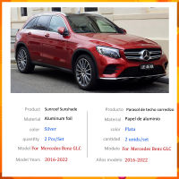 2x รถซันรูฟม่านบังแดดสำหรับ Benz GLC X253 C253 -2016 2017 2018อัตโนมัติหลังคาครีมกันแดดฉนวนกันความร้อนปกกระจก