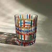 Hand-painted Glass Whiskey Glasses Scotch Whisky Bourbon tail Durable Whiskey Glasses Drinking Glass Set Drinkware