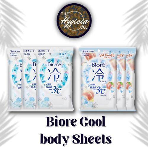 Bioré Cool Body Sheets Body Wipes Cooling Wipes 3°c Unscented Made In