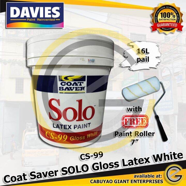 Coat Saver CS99 SOLO Gloss Latex White 16L pail by Davies [ solo or