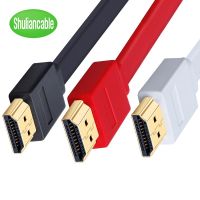 Shuiancable kabel HDMI datar kecepatan tinggi 1080P 3D berlapis emas untuk HDTV XBOX proyektor komputer