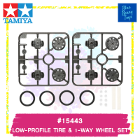 TAMIYA 15443 GP.443 LOW-PROFILE TIRE &amp; 1-WAY WHEEL SET รถของเล่น ทามิย่า ของแท้