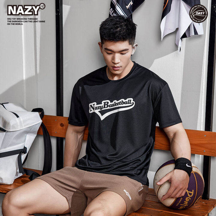 nazy-เสื้อนักเรียนแบรนด์แฟชั่นแขนสั้นแห้งเร็ว-t-เสื้อยืดชายตาข่ายผ้าไหมน้ำแข็งเสื้อยืดบาสเกตบอลชุดฝึกซ้อมชุดออกกำลังกาย