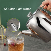 Large Capacity Stainless Steel Teapot Home Ho Tea Coffee Drink Restaurant Metal Flip Lid Kettle