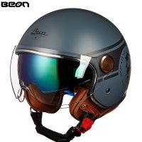 BEON B120 Motorcycle Helmet Twin Shield vintage retro Motorbike helmet casco capacete ECE Certification helmets