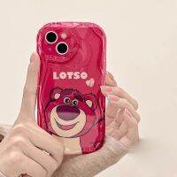 -FD.studio- เคสโทรศัพท์สกรีนลายหมีLotso สีชมพู กันกระแทก TPU นิ่ม สำหรับ13/12/14 Plus Pro Max 8/7 Plus X/XRทุกรุ่น #5067