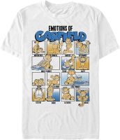 Nickelodeon Mens Big &amp; Tall Emotions of Garfield T-Shirt