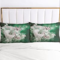 2pc Pillow Case Pillowcase 50x80 50x70 50x75 50x90 80x80 70x70 Decorative Pillow Cover Country lily Flower Bedding Pillowcover