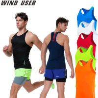 Running Vest Men Sleeveless Sport Vest Muscle Training Marathon Running Outdoors Fitness Male Gym Tank Top