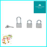 กุญแจ MK FITT 40 MM 3 ตัว/ชุด สีสเตนเลสPADLOCK FITT MK 40MM 3EA/SET STAINLESS STEEL **ขายดีที่สุด**