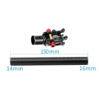 JMT Z16 Folding Arm Fixing Connector Joint with 16MM*14MM*150MM 3K Carbon Fiber Tube for RC Drone Aircraft Multirotor DIY Wires Leads Adapters