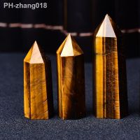 Natural Tigers Eye Stone Crystal Point Mineral Ornament Healing Wand Home Decor Study Room Decoration Energy Quartz DIY Gifts