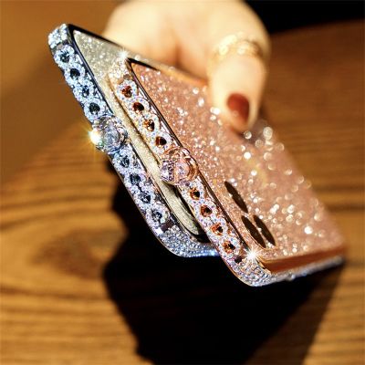 เคสโทรศัพท์สำหรับ iPhone X XR XS Max,เคสกันกระแทกประดับเพชรแวววาวกรอบโลหะพลอยเทียม