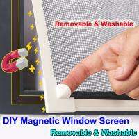 Invisible Fly Mosquito Screen Net Mesh Custom Made DIY Magnetic Window Screen fit windows Removable amp;Washable