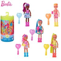 ชุดสีย้อมเนคไทนีออนตุ๊กตาเชลซี Barbie ของแท้อุปกรณ์เสริมที่น่าประหลาดใจ1/12ของเล่นสำหรับเด็กผู้หญิงที่สามารถละลายน้ำได้